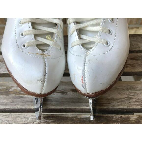 Size 4.5 M Riedell 320 Ice Figure Skates MK Blade Leather Soles - Picture 3 of 9